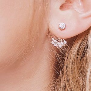 925 Sterling Silver CZ Ear Jackets